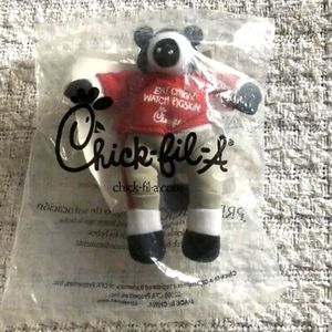 New Chick Fil A Football Cow Plush Eat Chikin Watch Pigskin 2005 rare 6" Sealed!